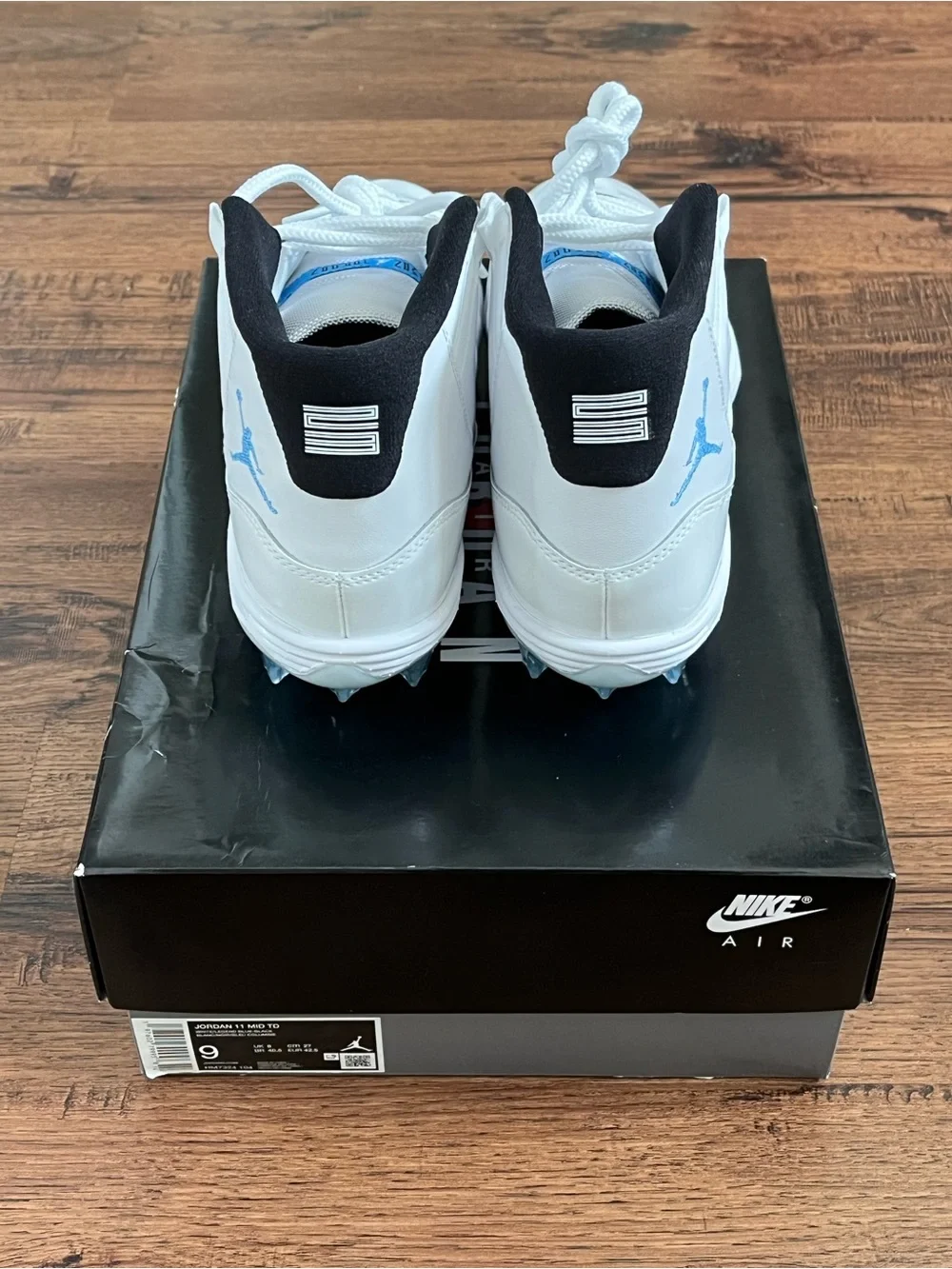 Jordan 11 Retro TD Cleat ‘Legend Blue/Columbia’ (size mens 9)